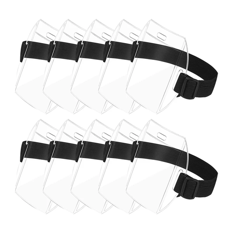 

Armband ID Card Badge Holder With Adjustment Buckle Universal Size For Work Passes (10Pcs)