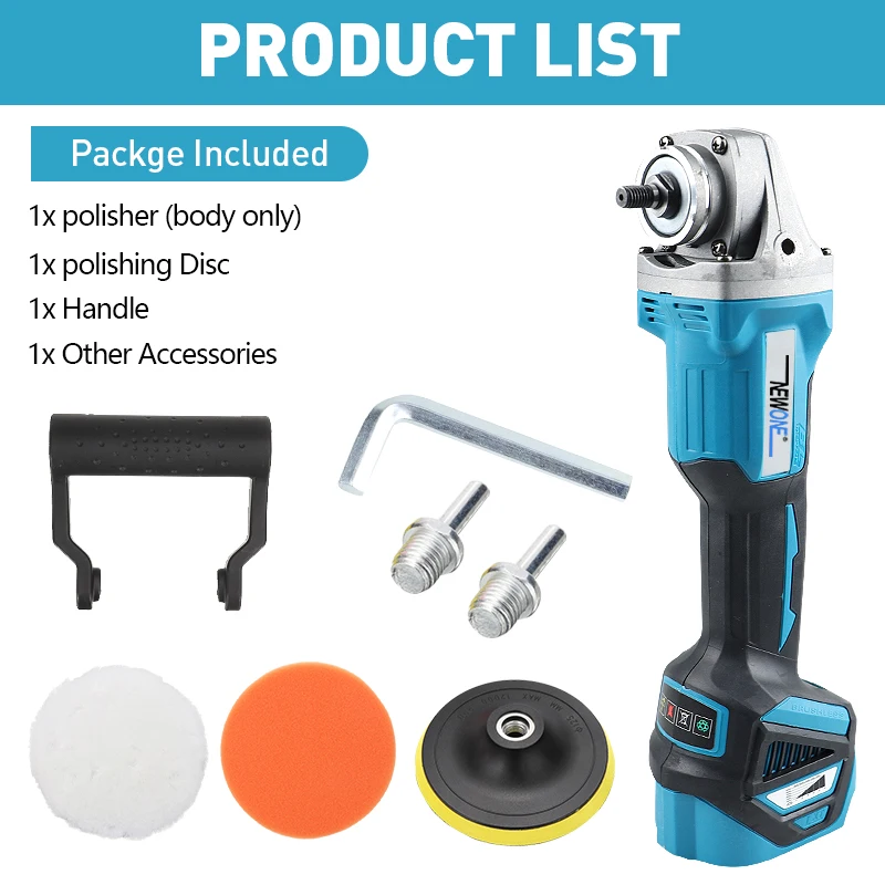 Car Polisher 18V Compatible for Makita