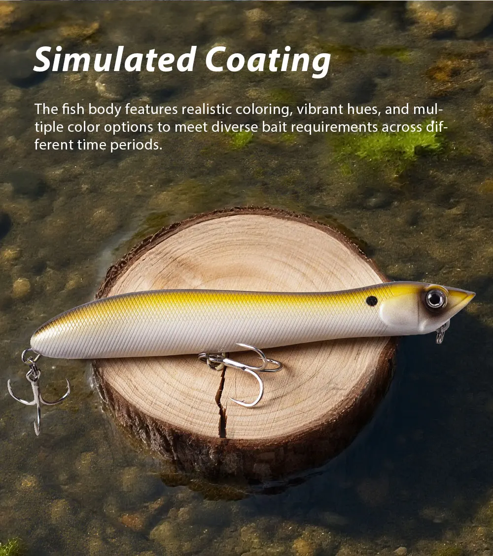 120mm/18g Topwater Pencil Popper Schwimmender Angelköder Snakehead Wobbler Tackle Baits Minnow für Schnapper, Flunder, Bass, Chub – Detail 8