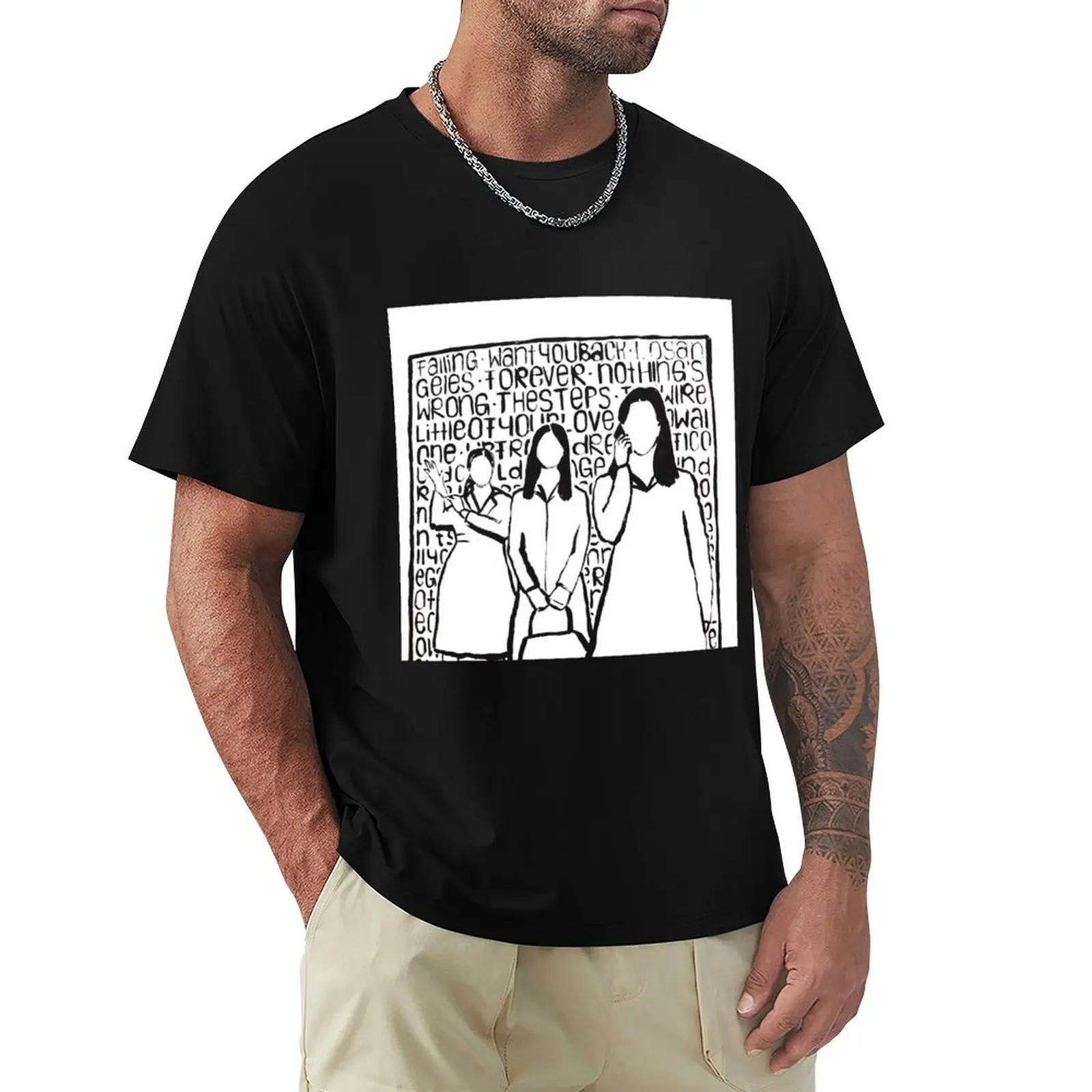 

HAIM songtitles Pin T-Shirt Short sleeve tee anime customs customizeds mens graphic t-shirts