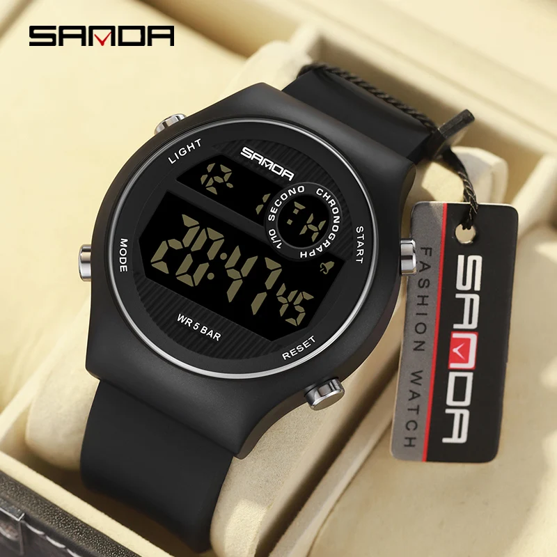 

SANDA Top Brand Sports Men Watches Fashion Countdown Waterproof LED Digital Watch Man Military Wristwatch Relogio Masculino 9013