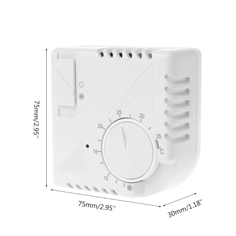Universal 220V-250V 50/60Hz Room Thermostats Energy Save Mechanical Temperature Controller with Switch