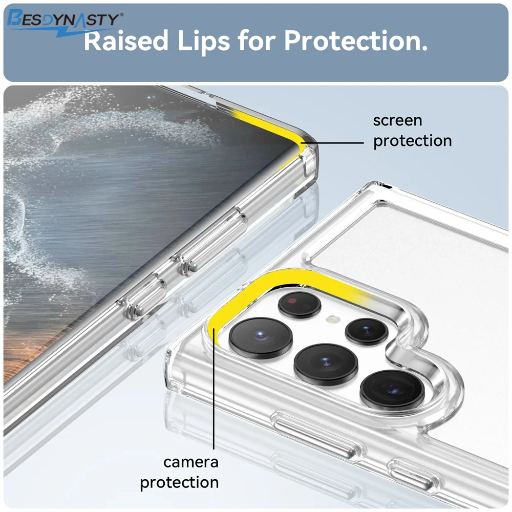 Durable Transparent Shockproof Phone Case with Soft Cover Design