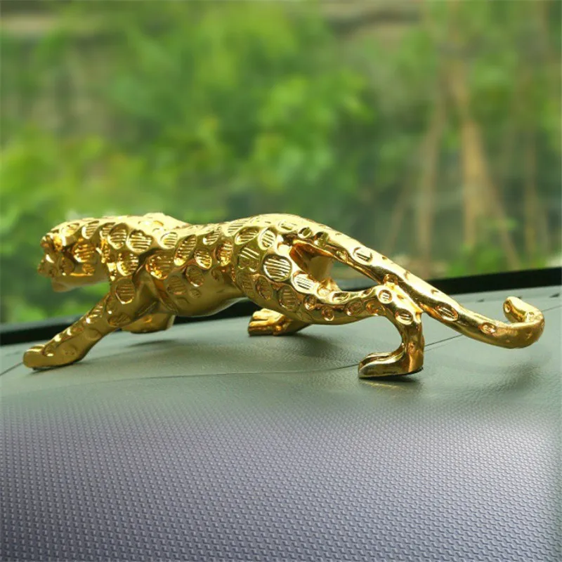 CAR ORNAMENTS LEOPARD FIGURINE AUTOMOBILES INTERIOR DASHBOARD RESIN ANIMAL CRAFTS HOME DECORATION ACCESSORIES GIFT