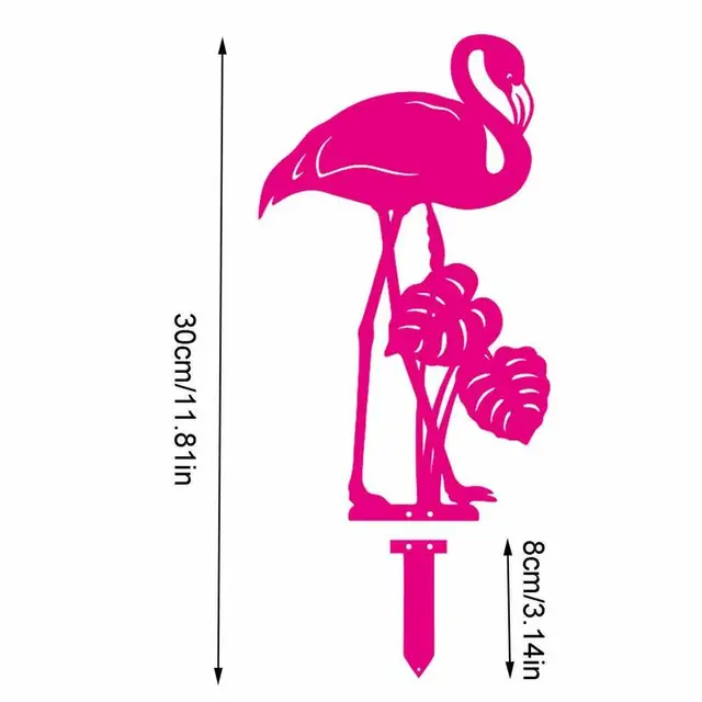 Flamingo Szobrászat Dísz Kerti Gyep Udvar Őrölt Tét Dekoráció Kültéri Fém Szobor Otthoni - Image 6