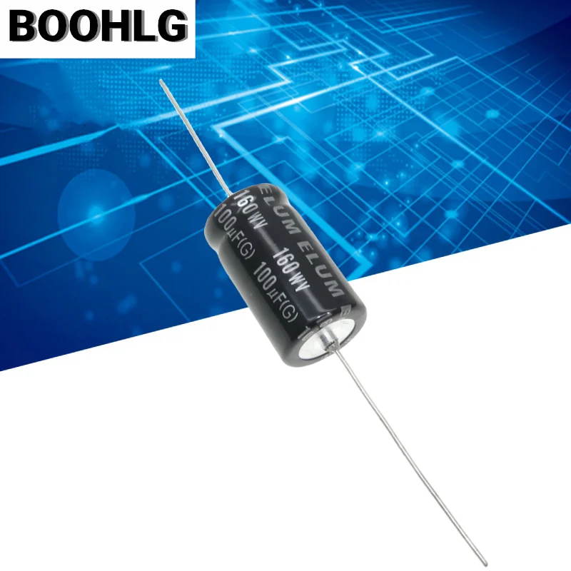 original genuine axial polarized filter electrolytic capacitor 160v 100uf 16X32mm 5PCS