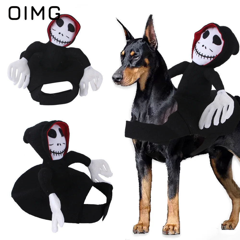 OIMG Changing Outfit Horse Riding Outfit Funny Pet Supplies Clothing Doberman Schnauzer Cosplay Halloween Cat Dog Clothing