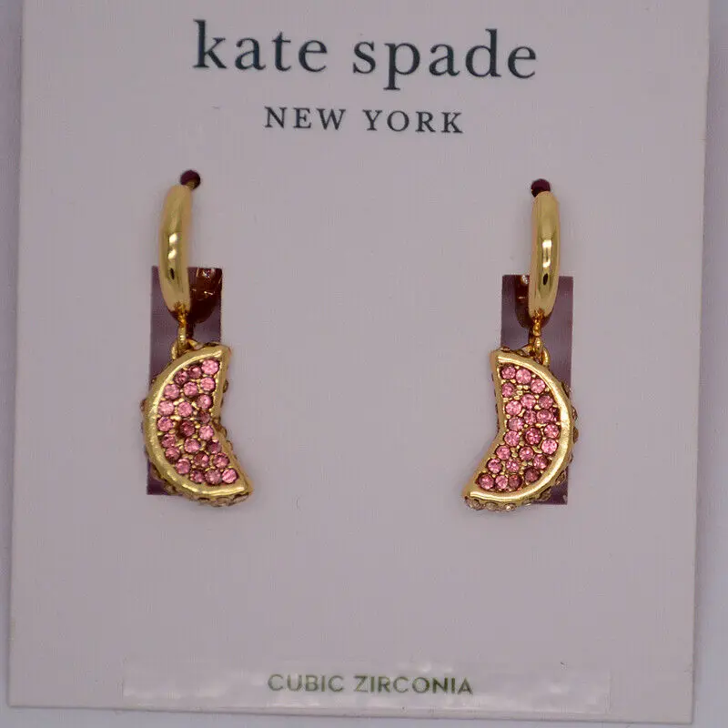 

jewelry cute gold plated watermelon cut crystals leverback earrings
