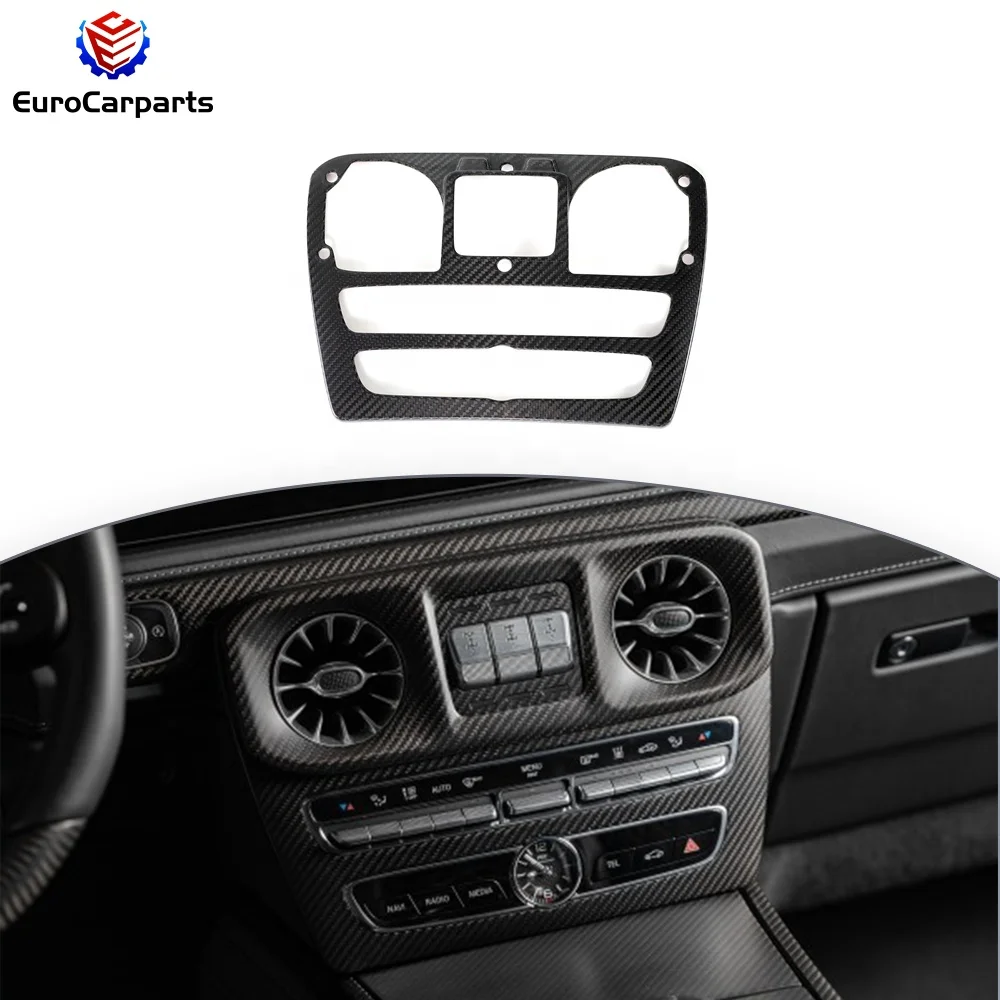 

G class W464 W463A Interiors CD Frame Dry Carbon Fiber car accessories 2019 year up CD Frame trim Black or Red Glossy or Matt