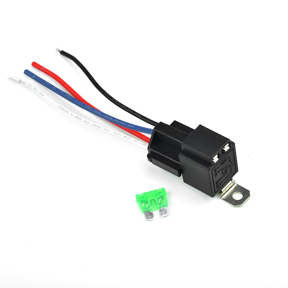 

NVFSA30DC24 Relay Fittings Replacement Truck With Socket Base/Wires/Fuse 12V 30A Amp Auto Metal Pre-wired 4 Pin