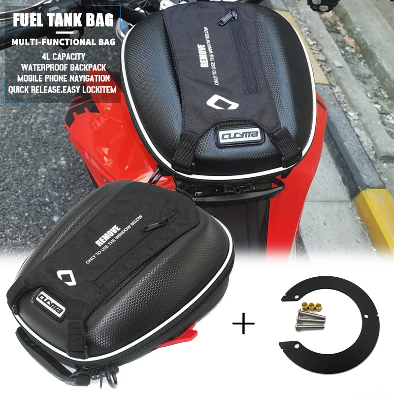 Per Yamaha Mt-09 Mt09 Tracer / Tracer 9 / Tracer 900 Gt Tank Bag Easy Lock Borsa Da Sella Per Finestra Di Navigazione Grande Impermeabile