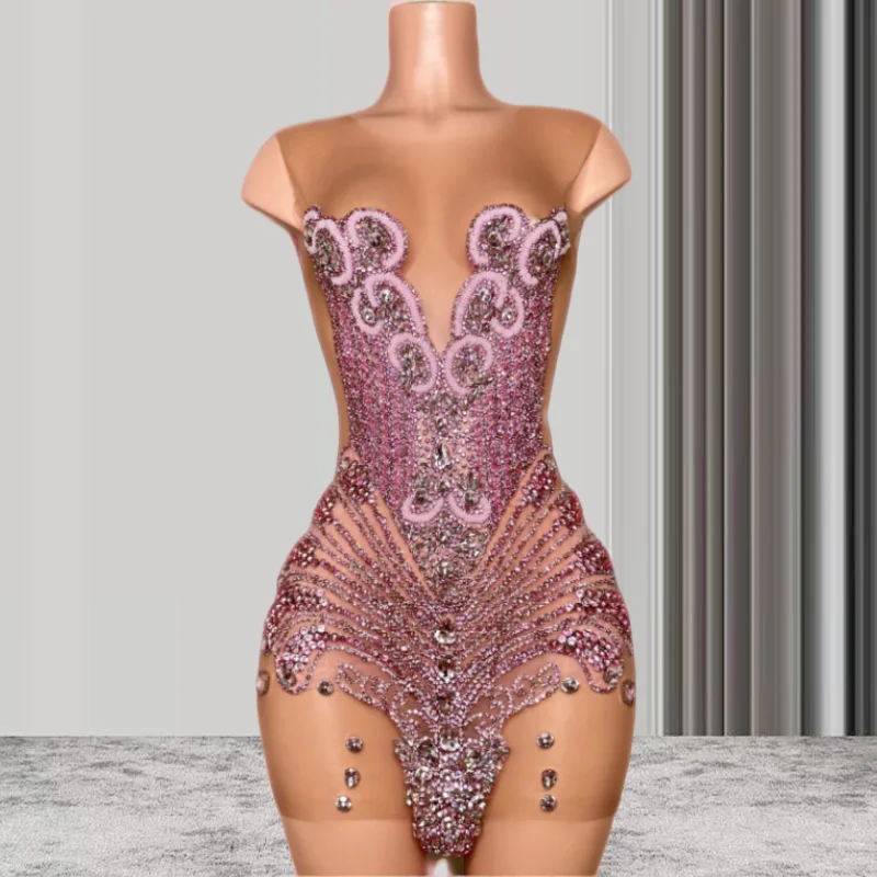 

Luxury See Through Sheer Women African Cocktail Dresses Beaded Birthday Party Gowns Short Black Girl Prom Dresses Homecoming