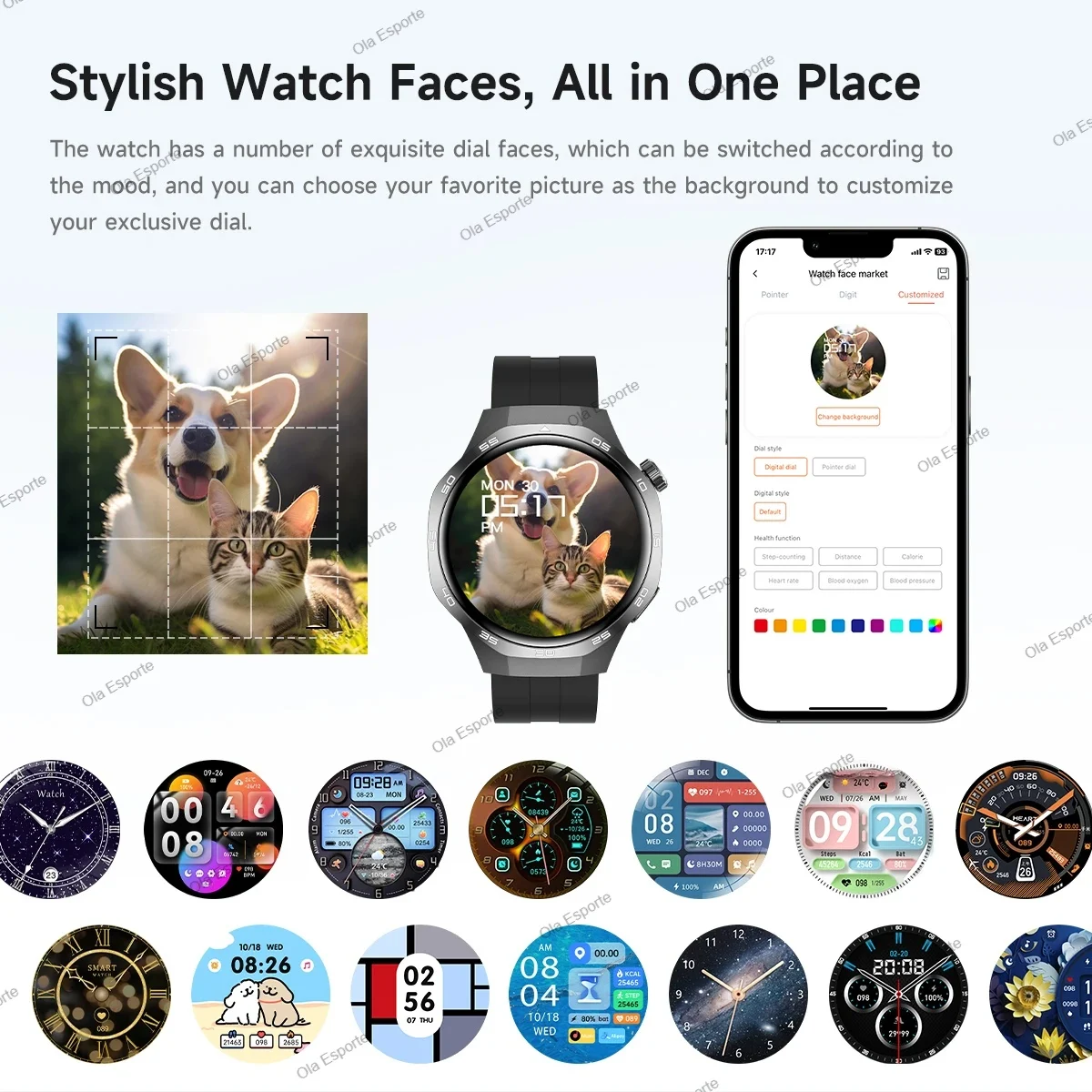 New For Android ios Smart Watch Men HD AMOLED Screen GPS Motion trajectory Heart Rate Bluetooth Calls SmartWatch Waterproof Hw12