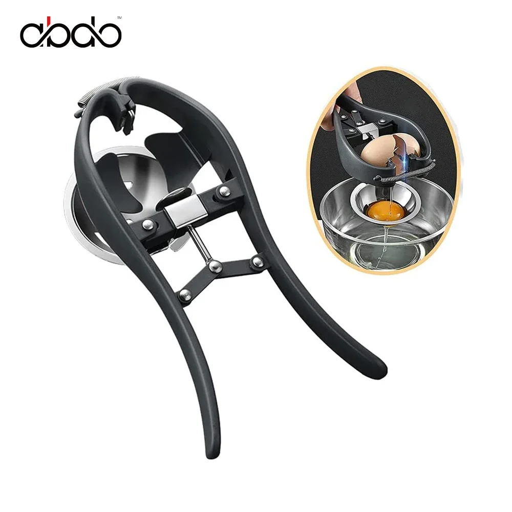 

Stainless Steel Egg Separator Automatic Cracker for Raw White Tool Handheld Opener Easy Eggshell Cutter Creative Kitchen Gadget