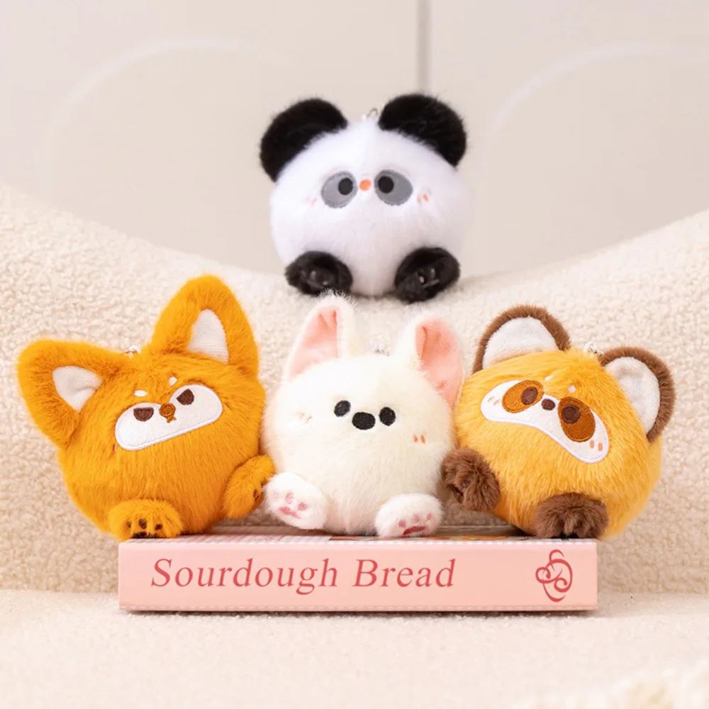 Animal Butter Bear Animal Keychain Panda Raccoon Animal Pendant 12cm Cute Puppy Keyring Bag Pendant