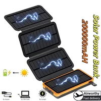 200000mAH Solar Power Bank Folding Solar Panels 5V 2A USB Output Portable Outdoor Camping Sun Power For IPhone Android