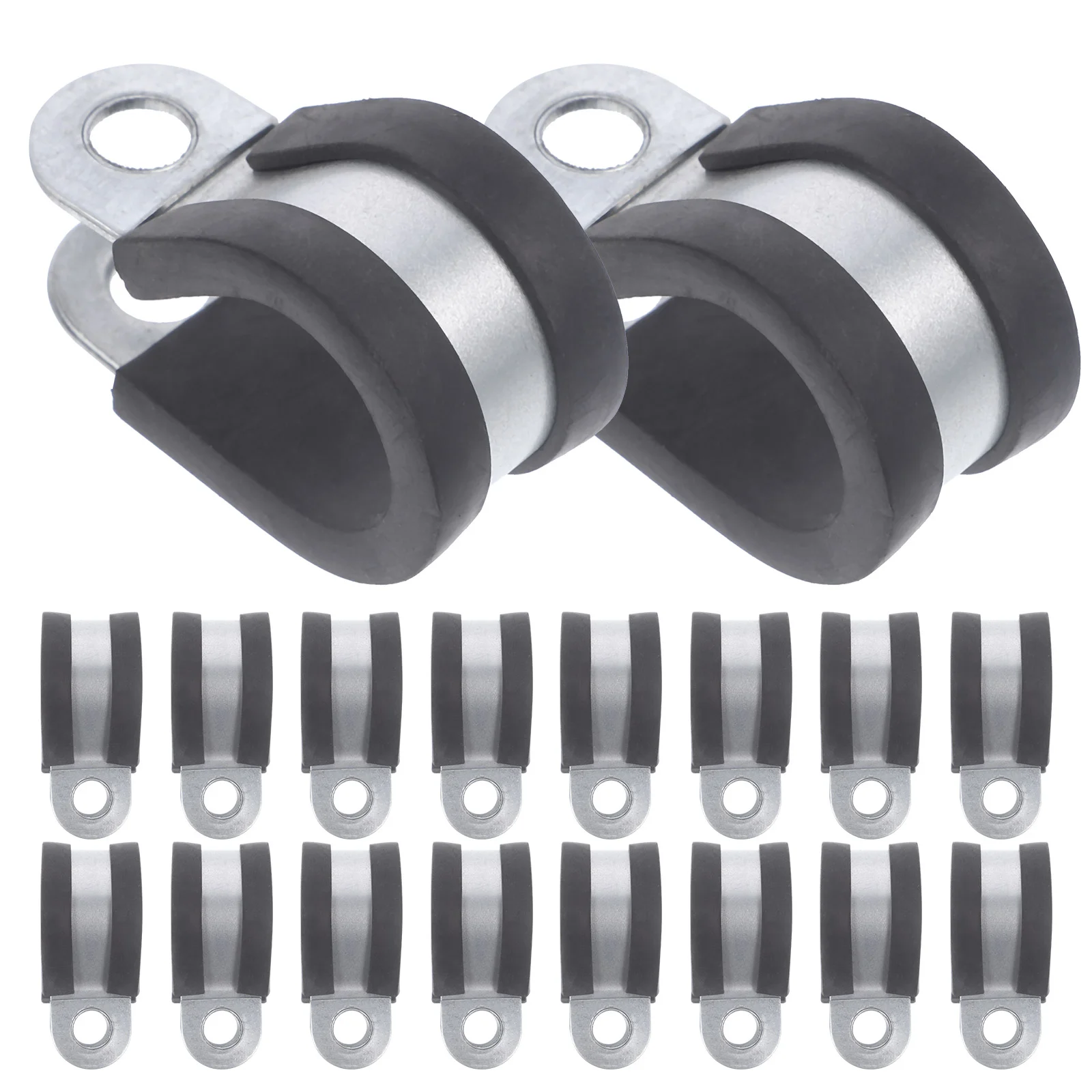 

20 Pcs Cable Clamps Pipe Tools Card Conduit Tube Wire Stainless Steel Metal Jigs