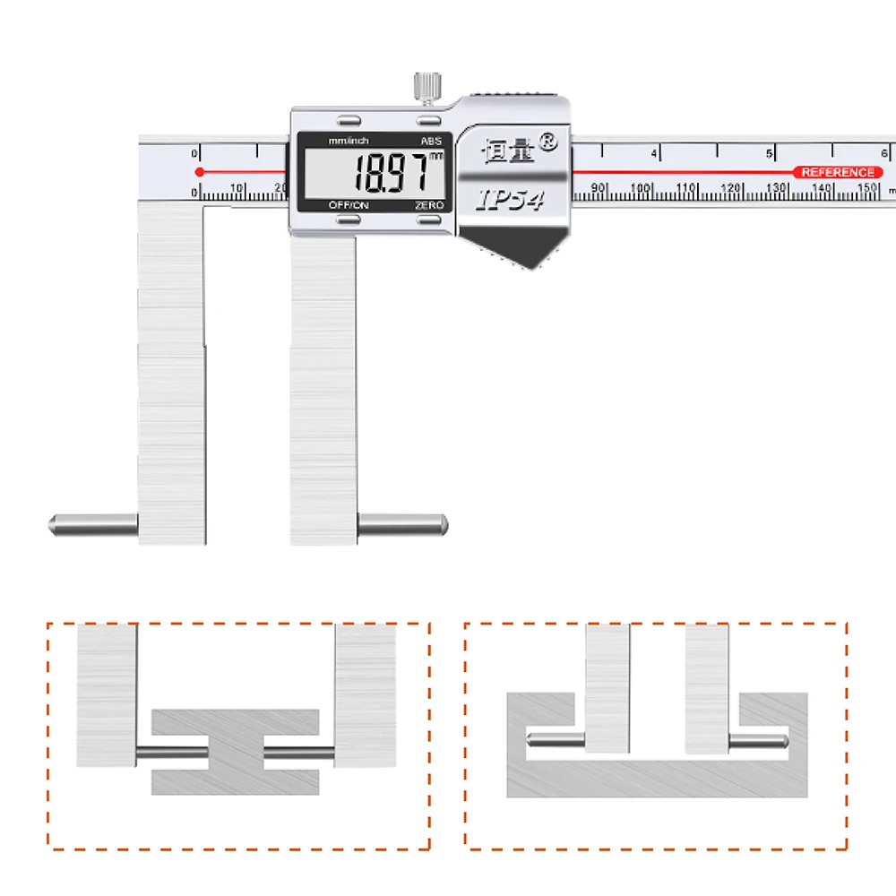Description Picture 6 of itemMetric Inch Lengthened Cylindrical Head Inner Groove Digital Caliper Arc Groove Measurement Outer Groove Electronic Caliper