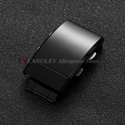 Stainless Steel Brushed Folding Safety Adjustable Watch Buckle Clasp - 22mm (P12/613)