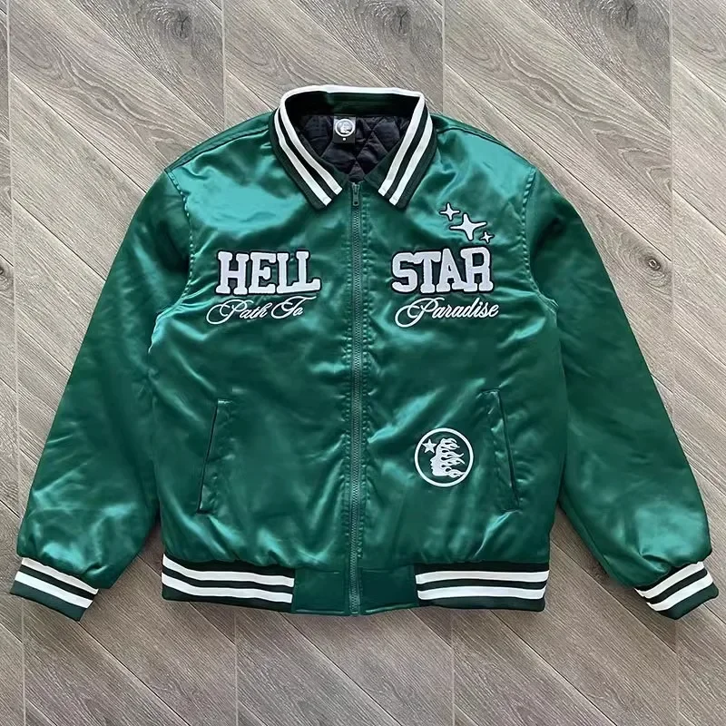 Hellstar PATH TO PARADISE BOMBER JACKET Heavy embroidered cotton jacket for men and women 3