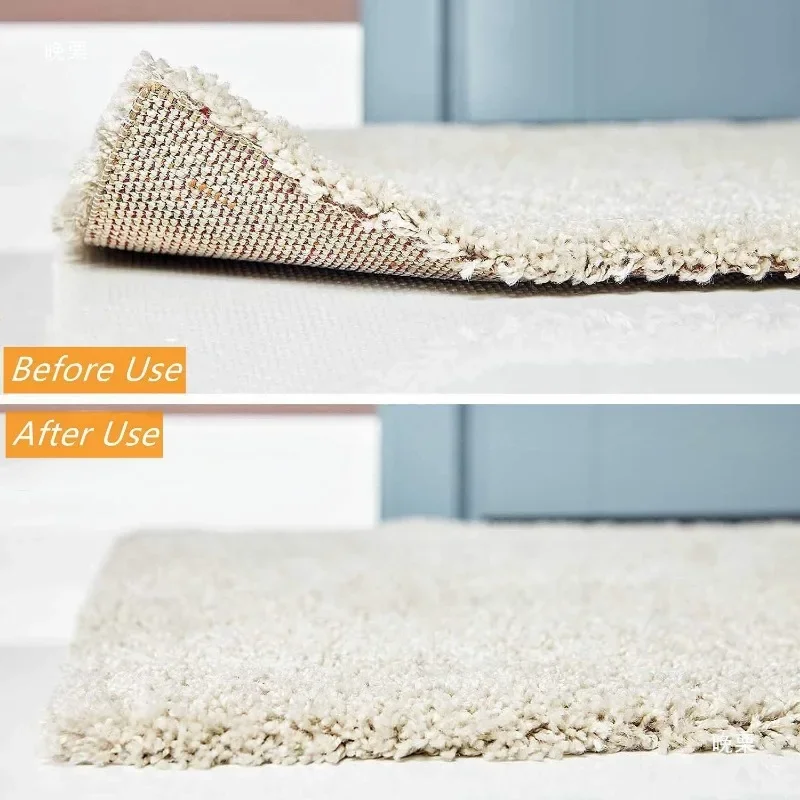 Non-slip Sticker Self-adhesive Carpet Sofa Fixing Tape Washable Reusable Rug Gripper Household Anti-skid Rubber Mat Tape 8Pcs