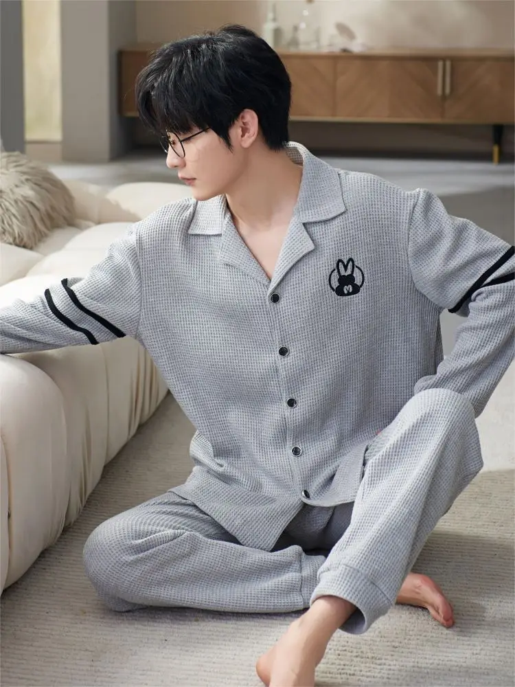 Couple pajamas set Cotton pajamas seda pajamas luxury pajama Plaid Home wear pijama for men The nightgown pyjamas Underwear