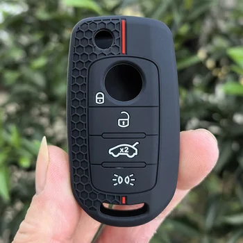 Car Silicone Flip Key Case Cover Protector Shell for FIAT Tipo Toro Nuovo Freedom 500X Doblo Argo Grazie Keyless Fob Accessories 1