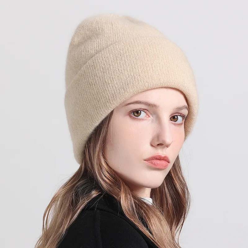 

Hat Women Winter Knit Beanie Cashmere Autumn Warm Soft Skiing Accessory For Sports Outdoors Holiday