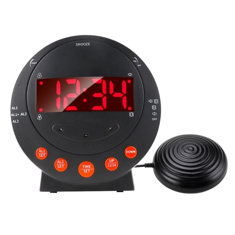 

Loud Alarm Clock Vibrating Alarm Clock with Bed Shaker for Heavy Sleepers