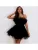 mini dress Pofash Mesh Solid Bow Mini Dress Women Layered Strapless Ball Gown Sexy Party Club Dress Female Backless Summer Dress Vestidos maxi dresses for women Dresses