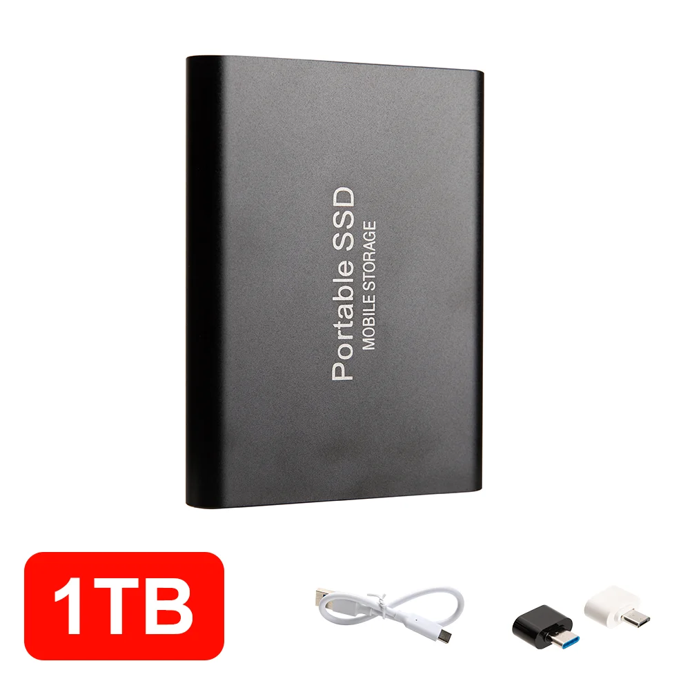 Портативний SSD 16 ТБ Оригінальний зовнішній жорсткий диск USB 3.1 Type-C Високошвидкісний твердий диск 2 ТБ 4 ТБ масового накопичувача для телефону/Loptop/Mac/ПК
