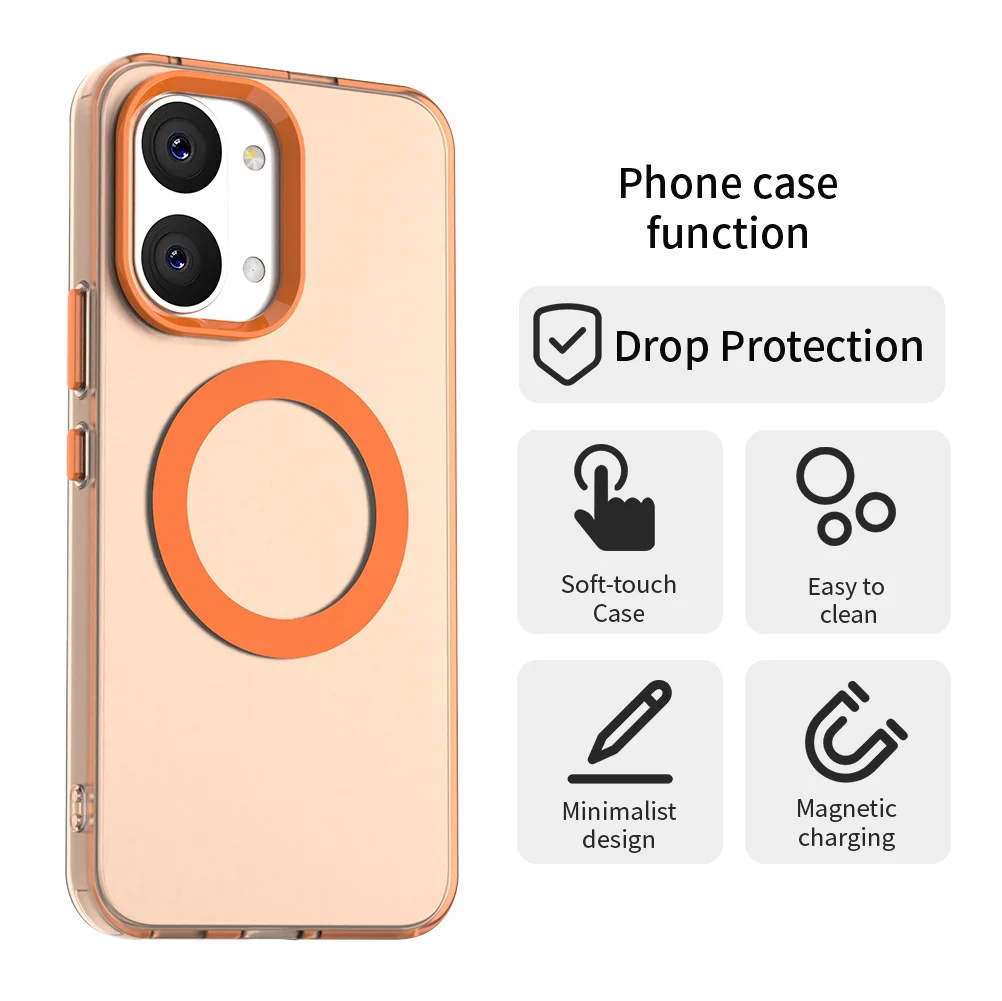 Candy Colored Magnetic Matte Translucent Anti-Drop Shockproof Cover