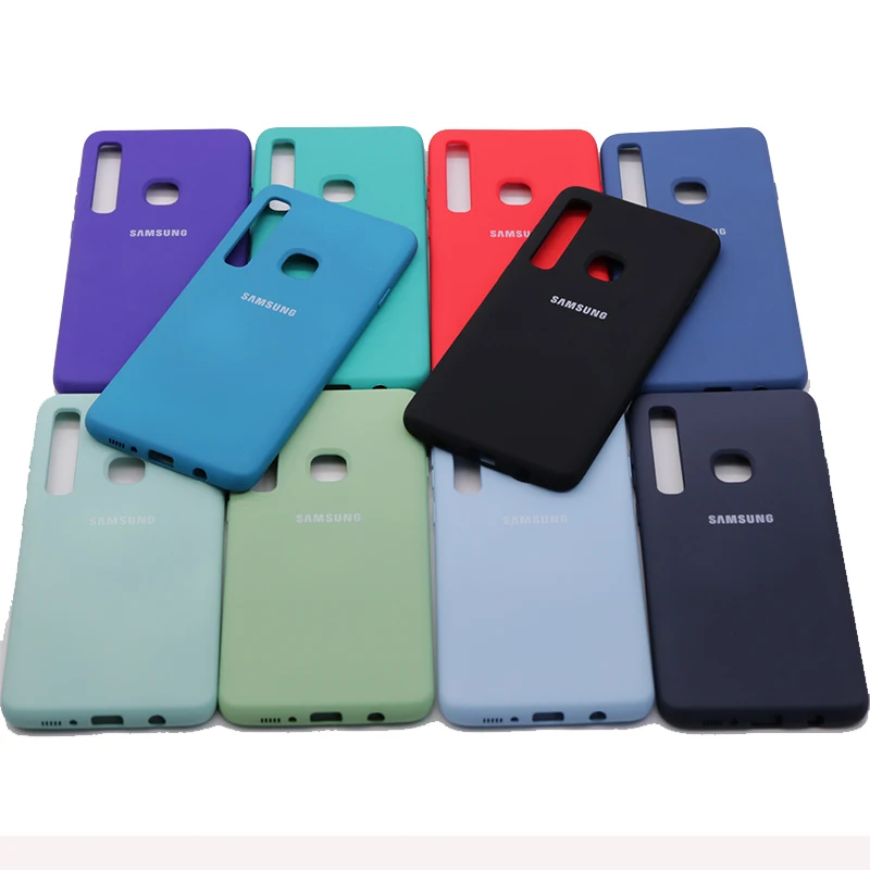 Samsung A9 2018 Case Original Official Silicone Finish Back Protective Samsung Galaxy A9 2018 A9S A920F Case With Logo samsung flip cover