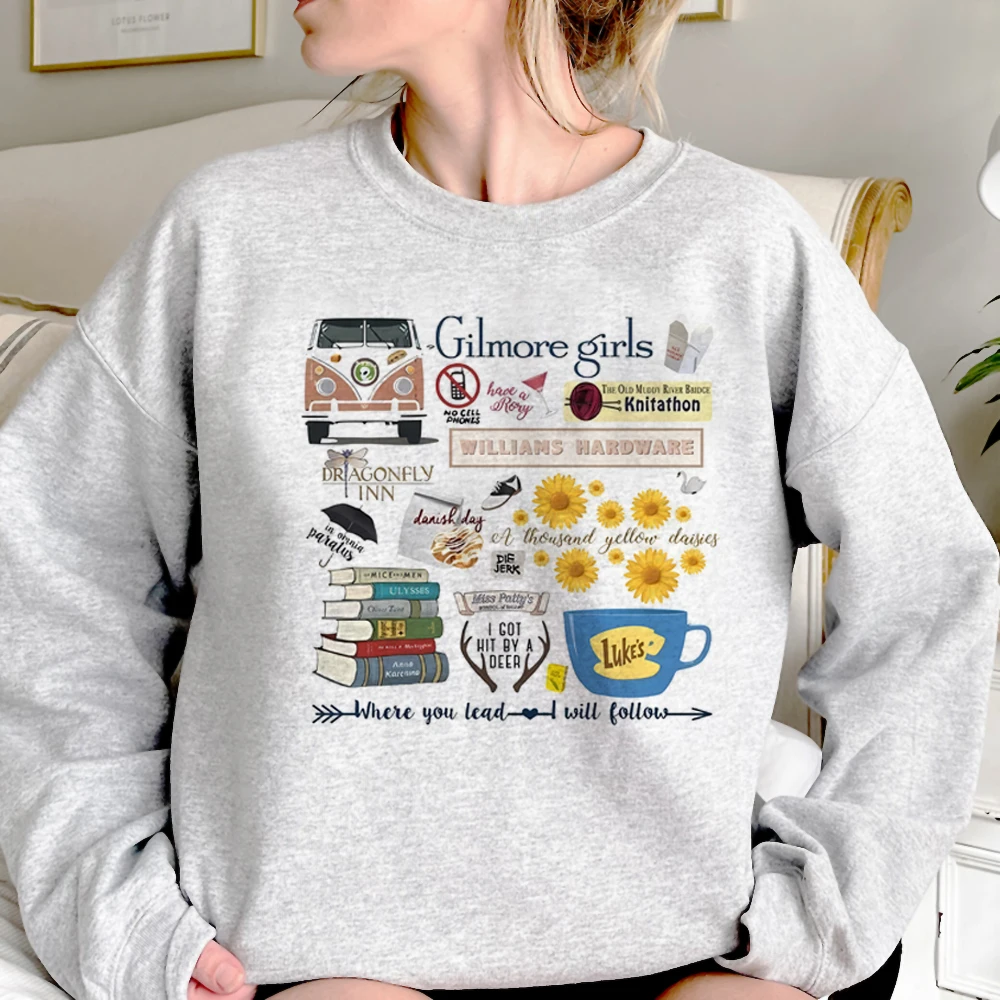 thumbnail image 1 of Gilmore-sudaderas con capucha para mujer, suéter divertido de estética de los años 90, ropa de calle femenina, chándal harajuku y2k, 1 of 4