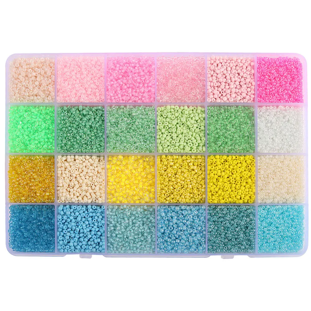 Round Glass Beads 2mm 21 Types Spacer Bead For Jewelry Earring Necklace Making Sewing Garment Material L0103 glass beads stone beads
