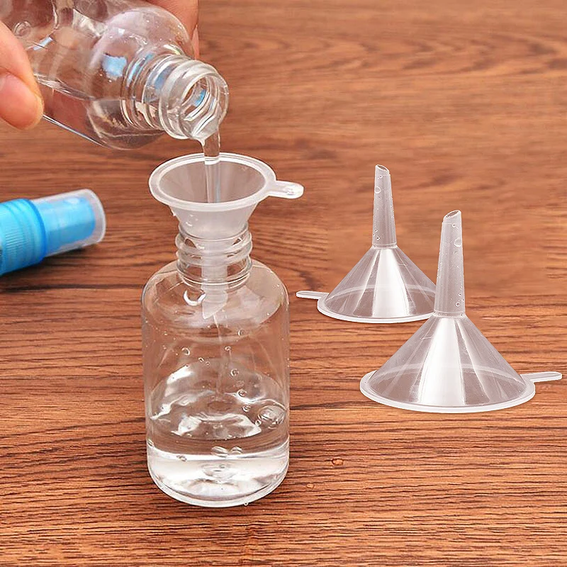 50-2Pcs Mini Funnel 3/5cm Transparent Liquid Oil Funnel Small Mouth School Laboratory Experimental Supplies Kitchen Tools