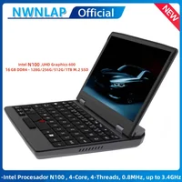 7 Inch Mini Laptop Intel N100 Notebook Touch Screen Portable Netbook Windows 11 Mini PC Micro Computer Bluetooth 4.2 16GB 1TB