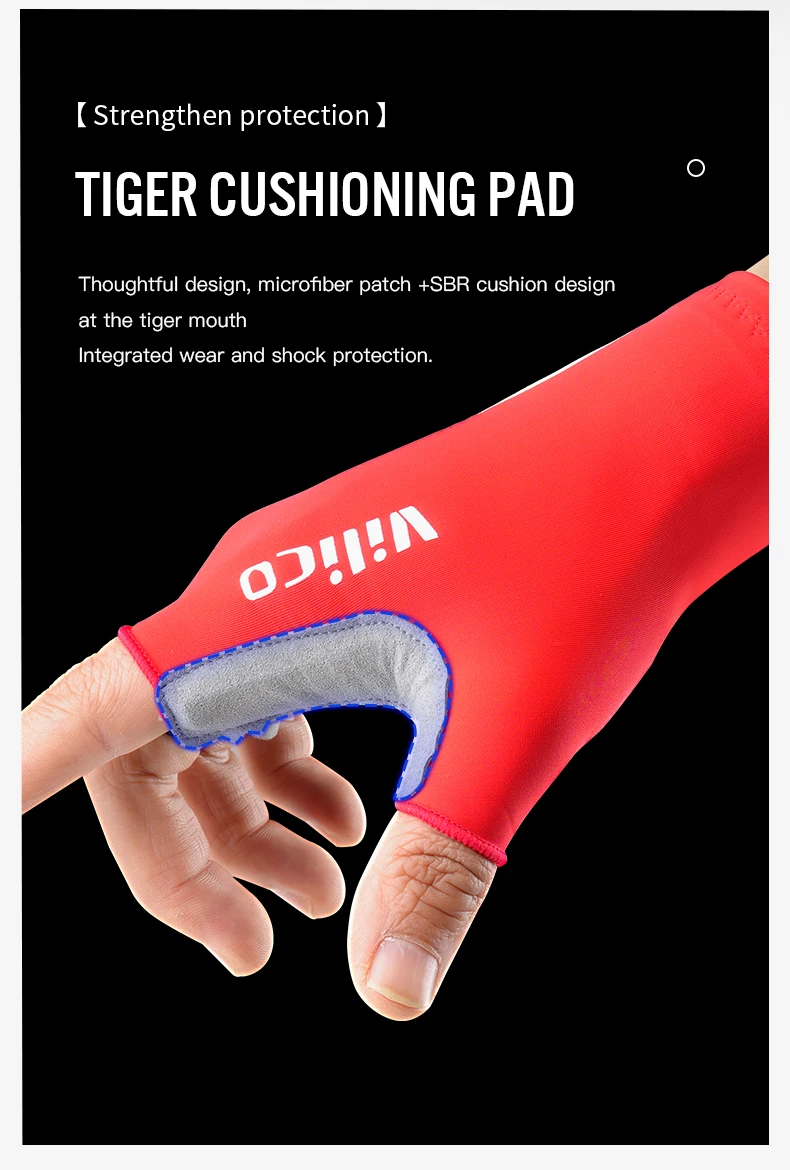 Vilico Leichte Halbfinger-Outdoor-Fahrradhandschuhe mit hochelastischem Stoff zur Polsterung, geeignet für mehrere Senarien – Detail 6