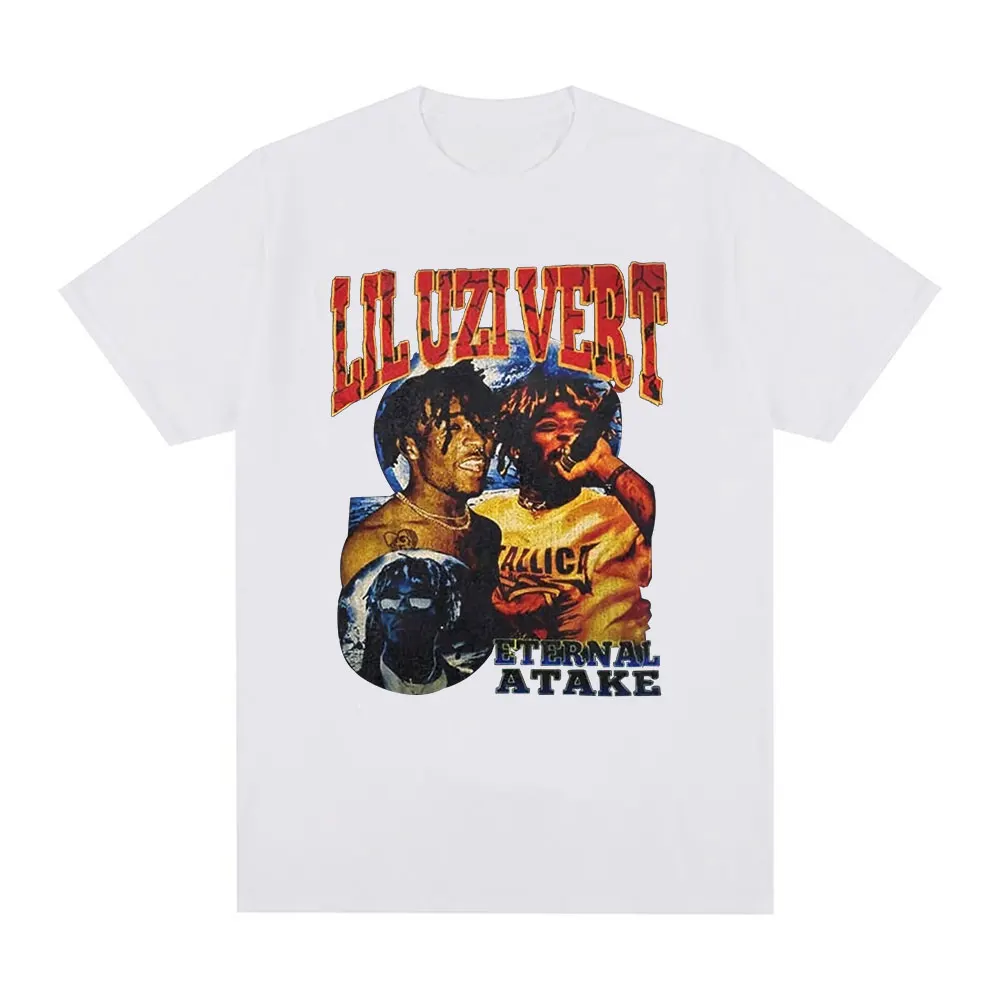 Rapper Lil Uzi Vert 티셔츠 음악 앨범 Eternal Atake 그래픽 T 셔츠 남성 힙합 빈티지 반소매 오버 사이즈 티셔츠 탑