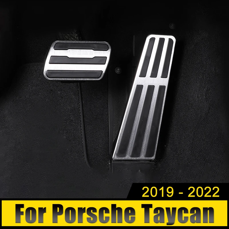 Car Foot Pedal Fuel Accelerator Brake Pedals Cover Non-Slip Pad Accessories For Porsche Taycan 2019 2020 2021 2022 2022 2023