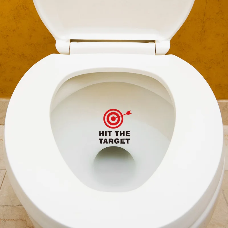 Toilet Sticker Potty Training Targets Removable Bullseye Target Aiming Decal Wall Vinyl Posters for Home Bathroom Decoration