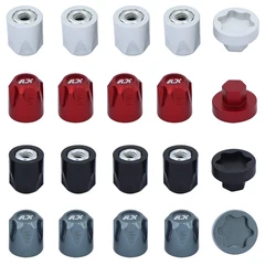 4PCS Aluminium Wheel Rim Center Cap M4 Nut for 1/10 RC Crawler TRX4 Axial SCX10 90046 D90 Tamiya MST