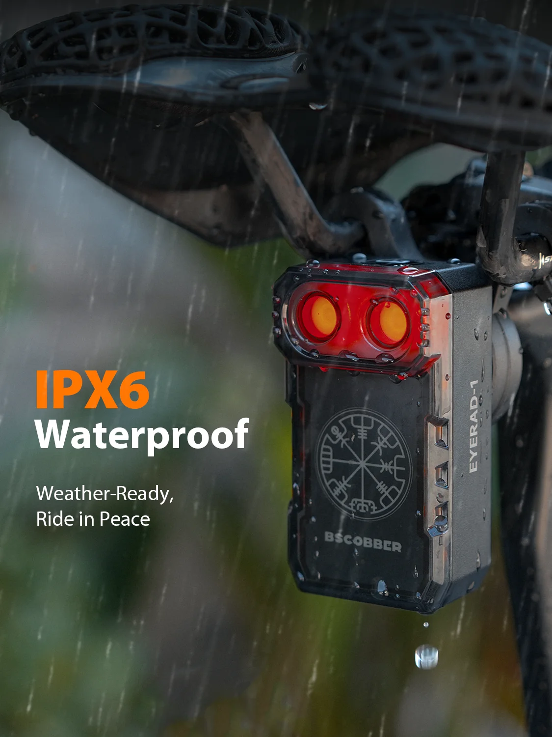 Smart Bike Taillight Bicycle Radar Tail Light IPX6 Waterproof Cycling Wireless T