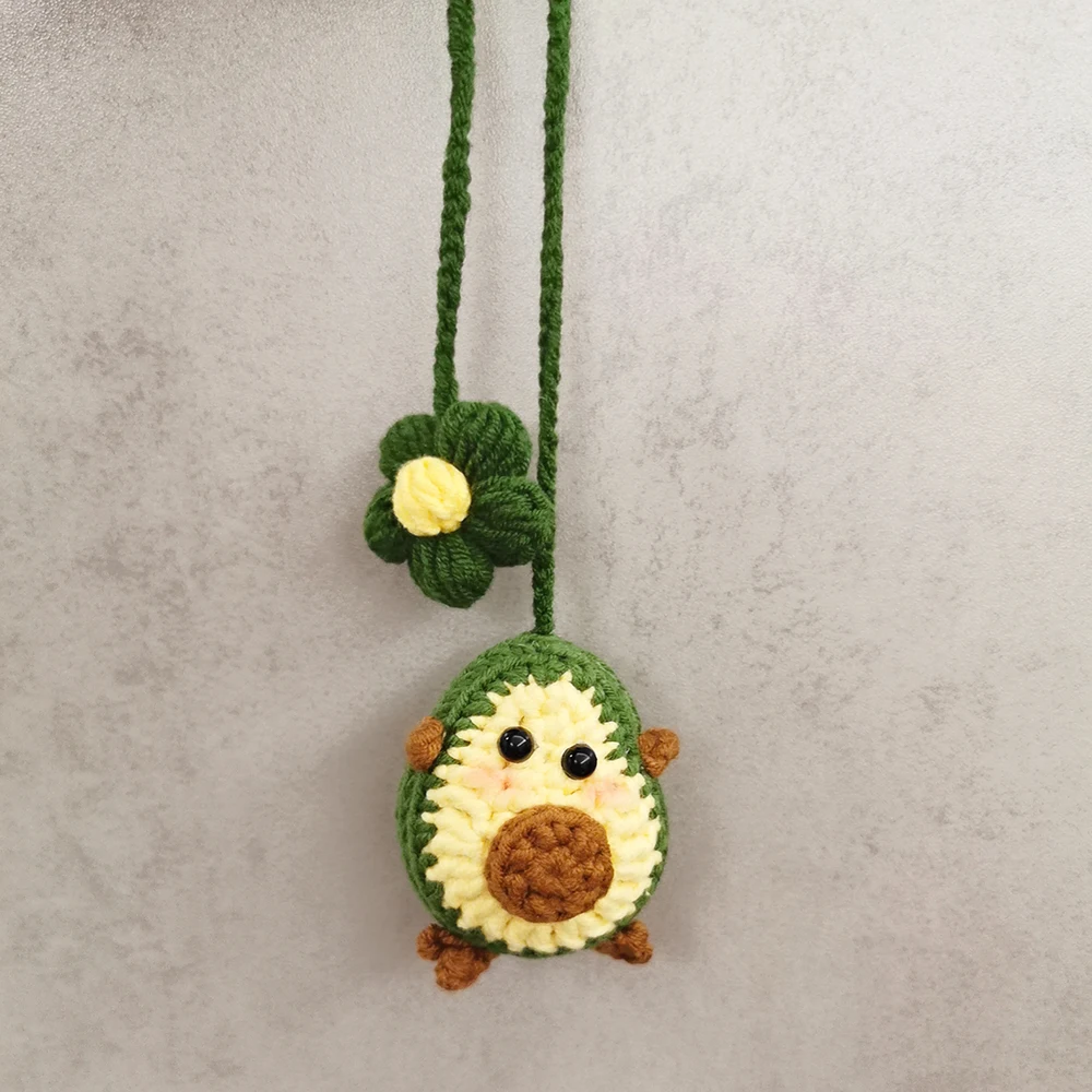 Crochet Avocado With Heart Car Hanging Charm First Car Gifts 