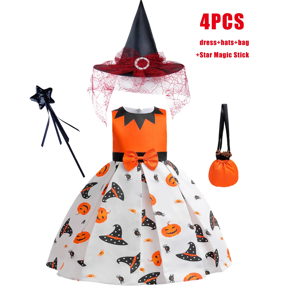 TAGVO Girls Princess Dress Witch Purple Poncho Hooded Cape Sequin Tulle Mesh Tank Dresses For Kids Halloween Fancy Dress Up For 1-6 Years
