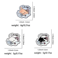 Work Cat Enamel Pin Office Quotes Brooch Pines Lapel Pins Badge on Backpack Clothing Accessories Animal Jewelry Friends Gifts 5