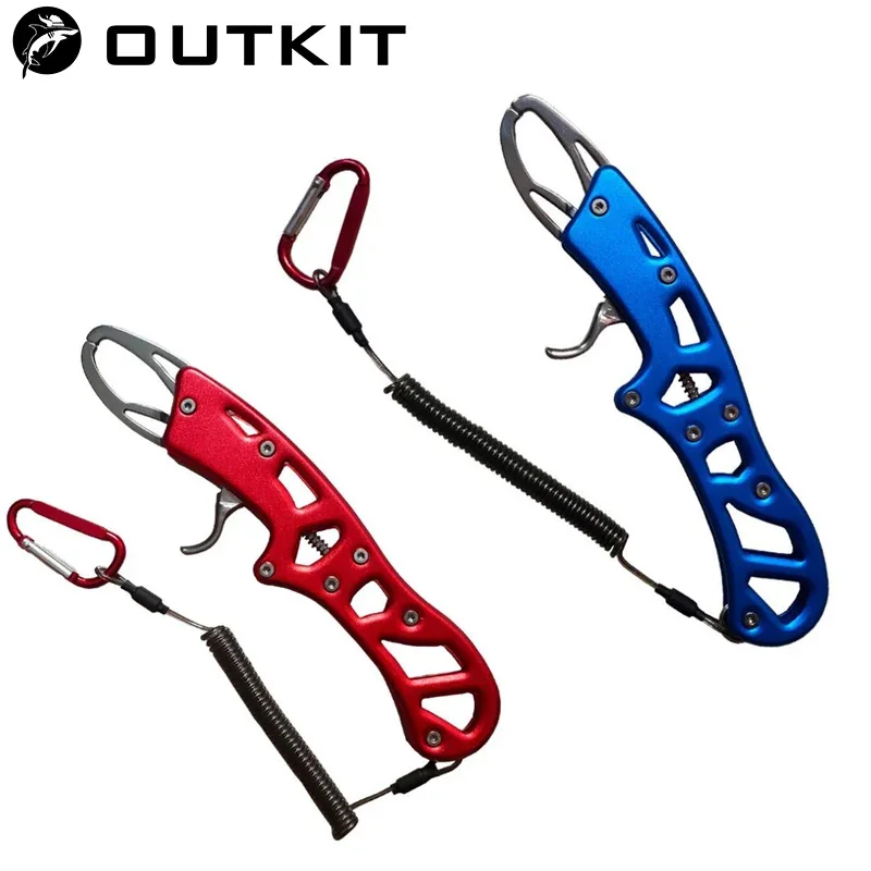 OUTKIT Fishing Tackle Set Aluminium alloy Fish Lip Grip Fish Controller with Multifunction Pliers Equipment for Fishing Tools