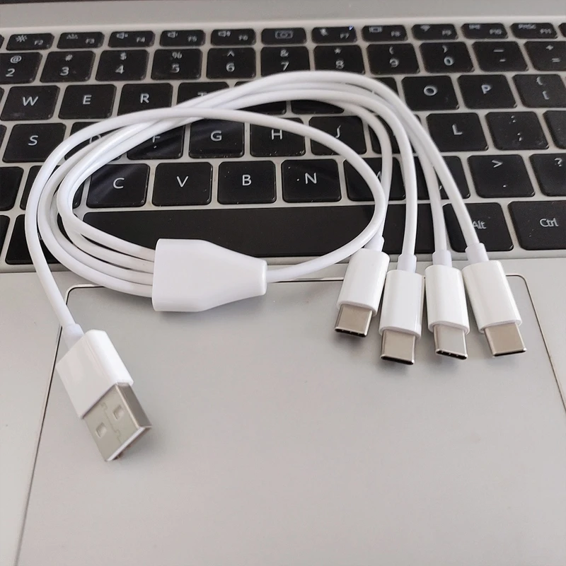 

4 in 1 USB C Long Charger Cable Charging Cord Multiple Ports Charging Cable Type C Connector for Xiaomi HUAWEI Cellphones