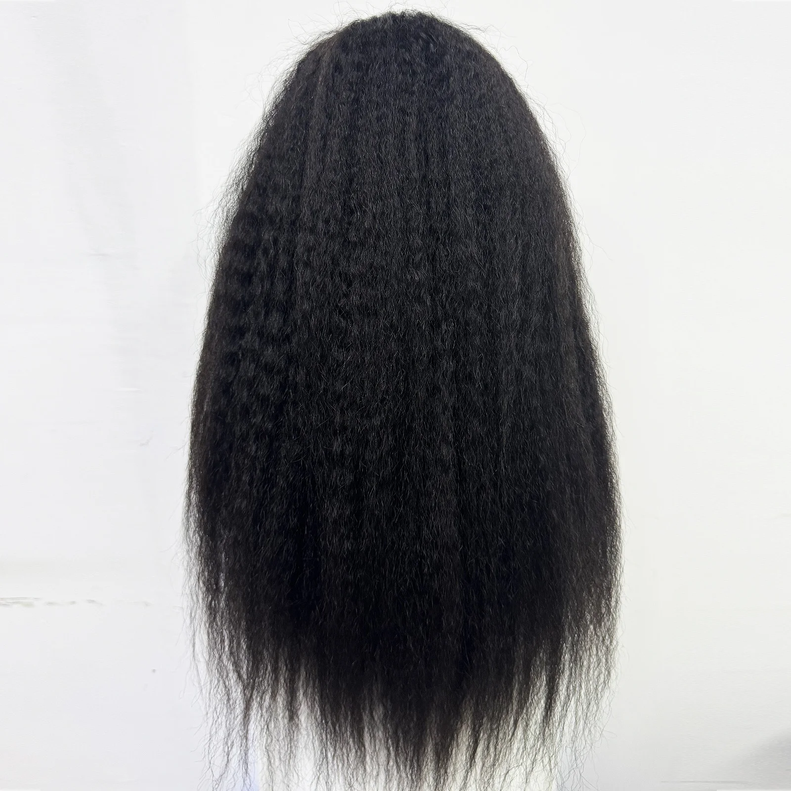 300% Density 28inch Yaki Straight Remy Human Hair Wigs 5x5 HD Lace Closure Glueless Wig Kinky Straight Hair Wigs for Black Women 3