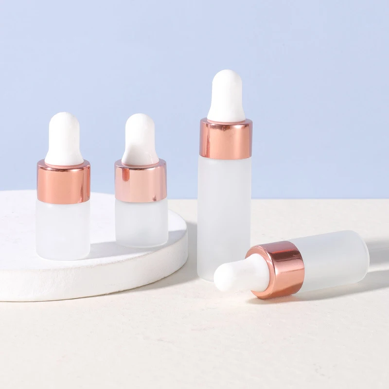 반투명 유리 스포이드 병, 빈 에센셜 오일 병, 피펫 향수 병, 항아리 바이알, 5 개, 1ml, 2ml, 3ml, 5ml
